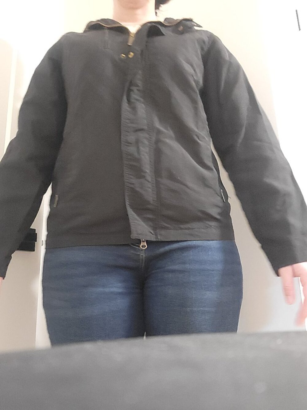 Eddie Bauer Black Utility Jacket - Weather Resistant - Size M - Canvas Texture - Picture 5 of 6